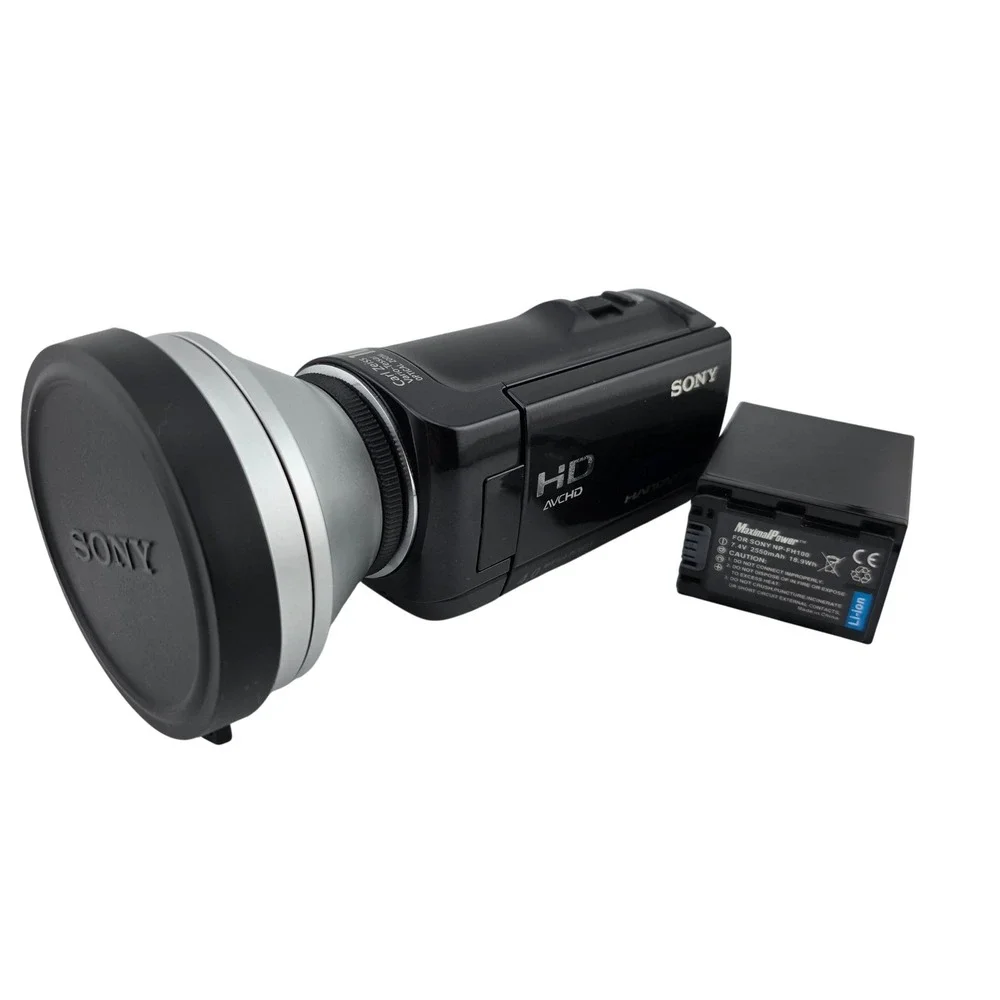 Sony Handycam HDR-CX100 HD Camcorder VCL-HA07A Lens Maximal Power Battery Tested